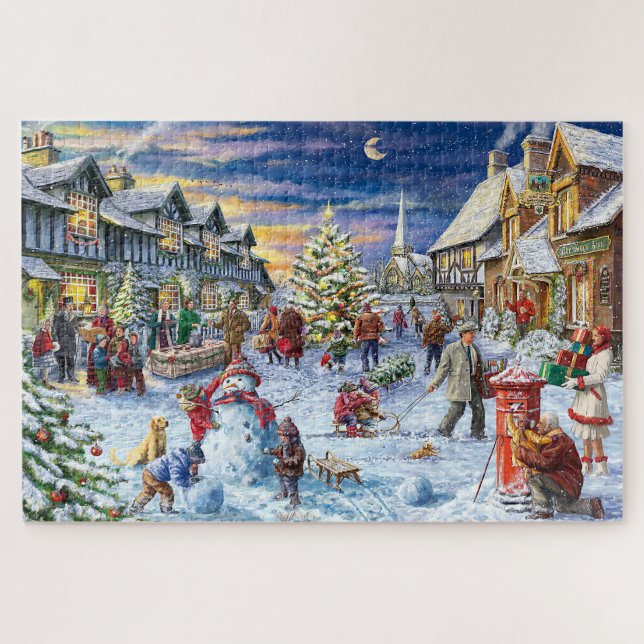 Weihnachtsdorf Snowfall Jigsaw Puzzle (Horizontal)