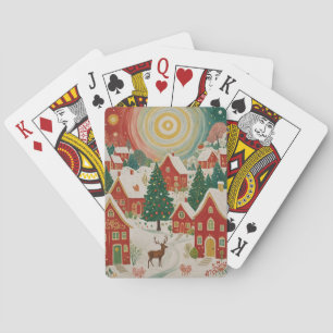 Weihnachtsdorf Spielkarten