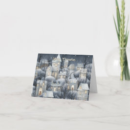 Weihnachtsdorf-Szene Karte