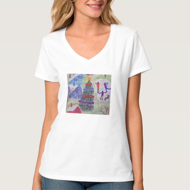 Weihnachtsdorf T-Shirt (Vorderseite)