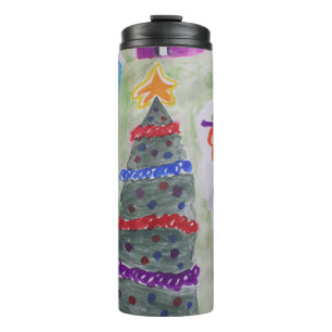 Weihnachtsdorf Thermosbecher