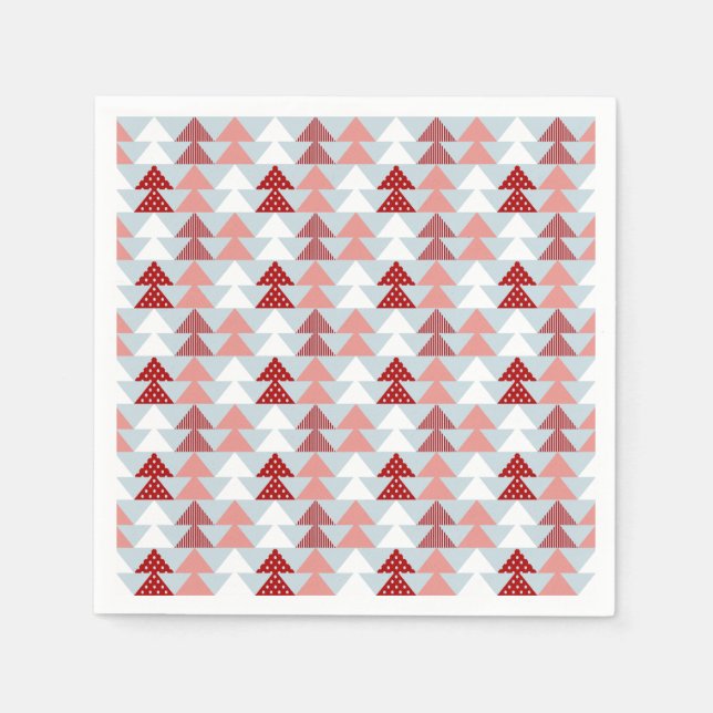 Weihnachtsdorf Urlaubsmuster Papier Napkin Serviette (Vorderseite)