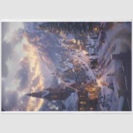 Weihnachtsdorf Winter Wonderland #1 Decoupage Seidenpapier