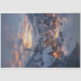 Weihnachtsdorf Winter Wonderland #2 Decoupage Seidenpapier