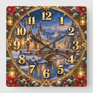 Weihnachtsdorf Winter Wonderland Uhr