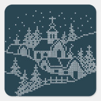 Weihnachtsdörfstickerei, heilige Nacht nordische