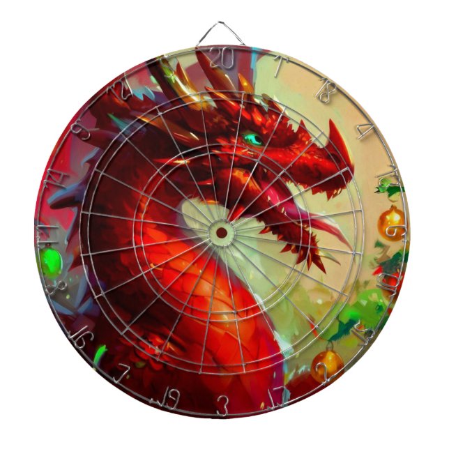 Weihnachtsdrache (1) dartscheibe (vorne)