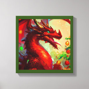 Weihnachtsdrache 1 leinwanddruck