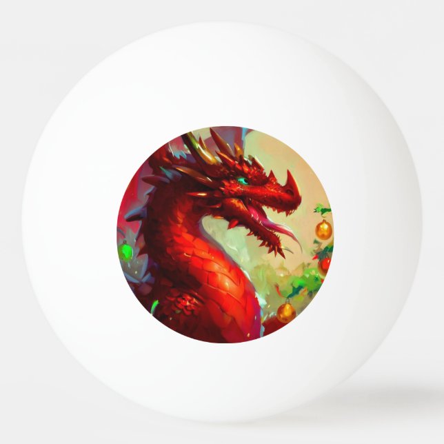 Weihnachtsdrache (1) tischtennisball (Vorderseite)