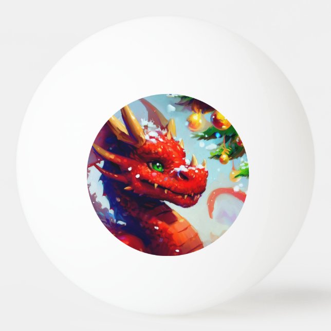 Weihnachtsdrache (2) tischtennisball (Vorderseite)