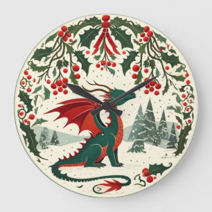 Weihnachtsdrache                                   große wanduhr
