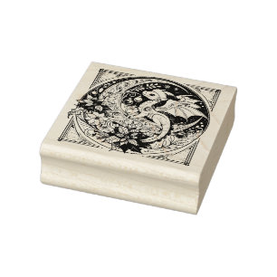 Weihnachtsdrache Gummistempel