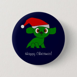 Weihnachtsdrache-Knopf Button