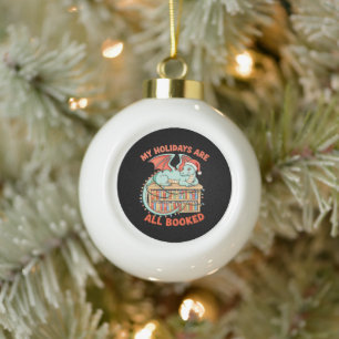 Weihnachtsdrache Meine Feiertage sind alle gebucht Keramik Kugel-Ornament