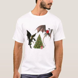 Weihnachtsdrache Mythischer Weihnachtsbaum T-Shirt