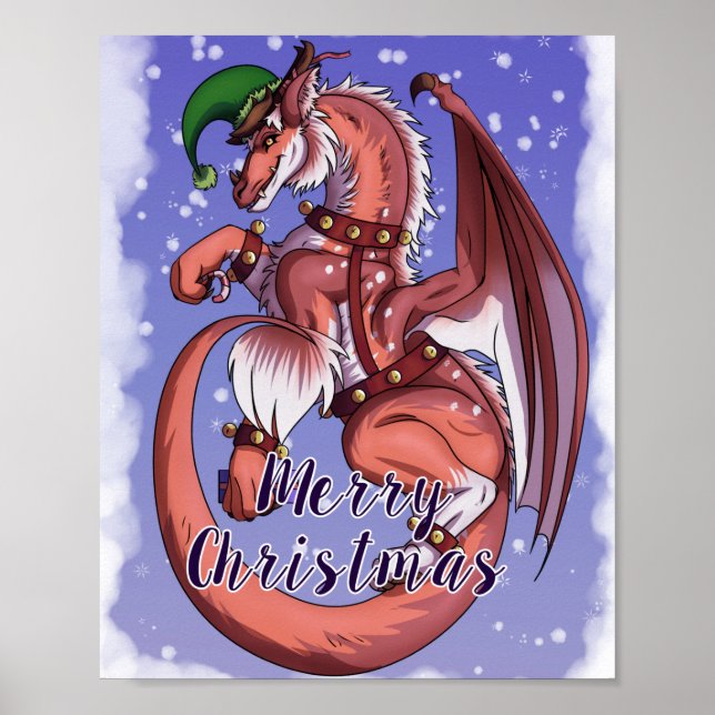 Weihnachtsdrache Poster (Vorne)