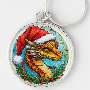 Weihnachtsdrache Schlüsselanhänger
