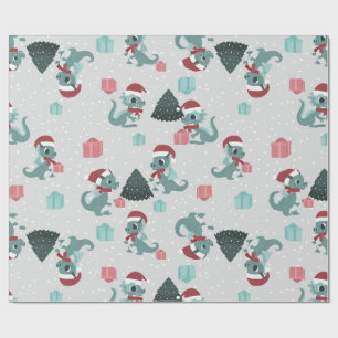 weihnachtsdrache weihnachten winter schnee süß xma geschenkpapier