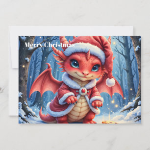 Weihnachtsdrache, zu süß zum Verhaften, Feiertagskarte