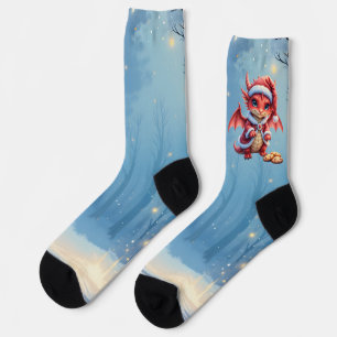 Weihnachtsdrache, zu süß zum Verhaften, Socken