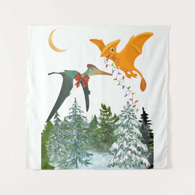 Weihnachtsdrachen Wandteppich (Vorderseite)