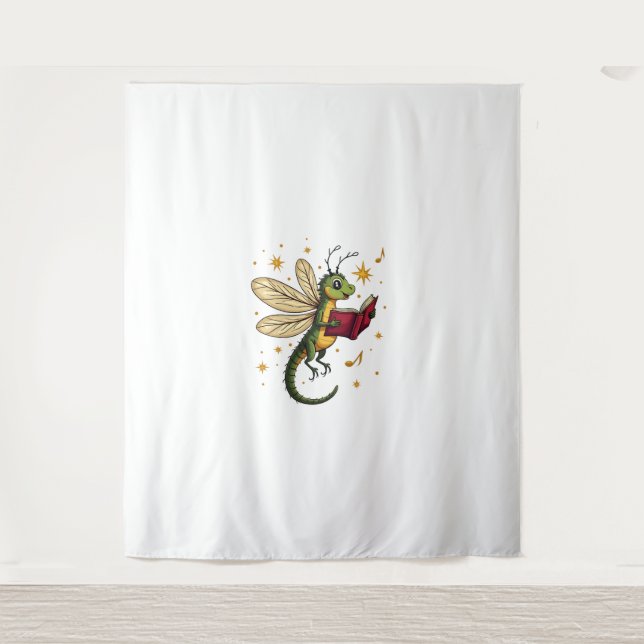 Weihnachtsdrachenfliege Wandteppich (Vorderseite)