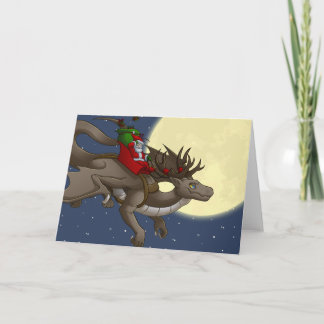 Weihnachtsdrachengrüßkarte Feiertagskarte