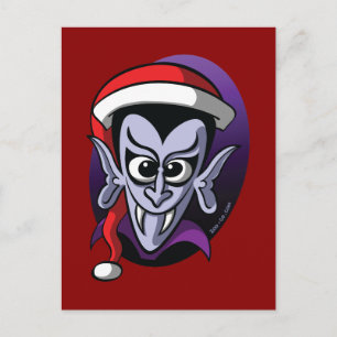 Weihnachtsdracula Feiertagspostkarte