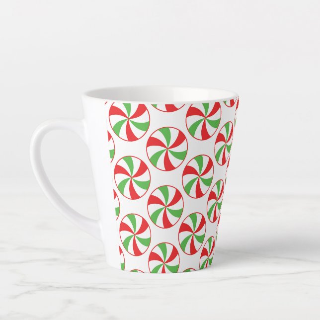 Weihnachtsdruck-Kaffeetasse Candy Cane Tasse (Links)