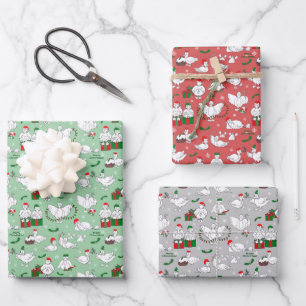 Weihnachtsducken Geschenkpapier Set