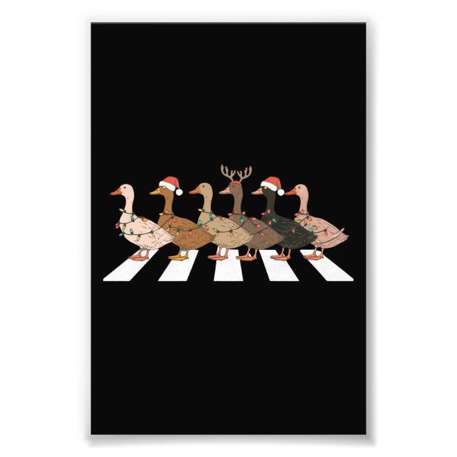 Weihnachtsducks Funny Animals Weihnachtsbaum Lover Fotodruck (Vorne)
