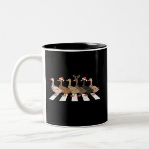 Weihnachtsducks Funny Animals Weihnachtsbaum Lover Zweifarbige Tasse