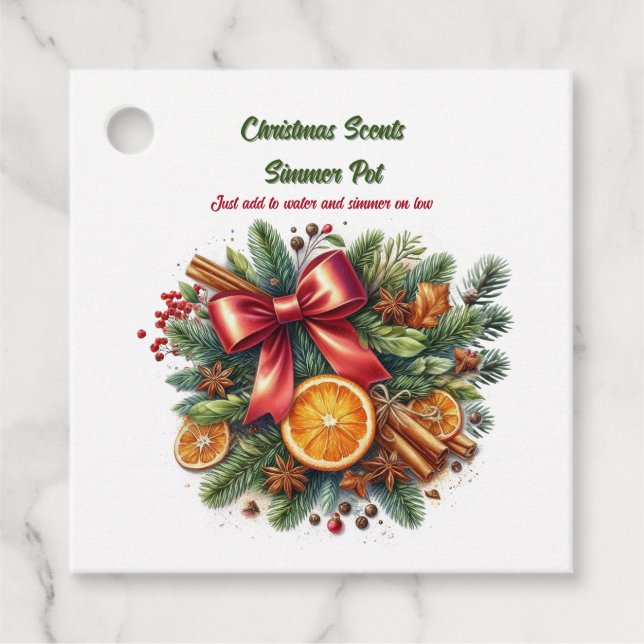 Weihnachtsdüfte Simmer Pot  Geschenkanhänger (Vorderseite)