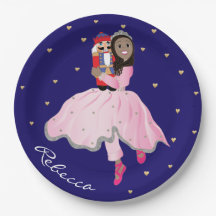 Weihnachtsdunkelhaarige Ballerina Clara Papierplat