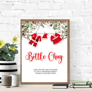 Weihnachtsdusche Flasche Umarmung Schild