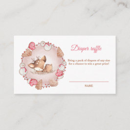 Weihnachtsdusche Hirschmädchen-Windelwaschkarte Begleitkarte