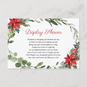 Weihnachtsdusche mit Blumenmotiv Babydusche Begleitkarte