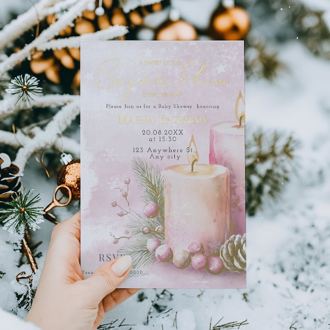 Weihnachtsdusche mit Wasserfarbe Folieneinladung (Von Creator hochgeladen)