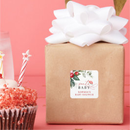 Weihnachtsdusche Quadratischer Aufkleber