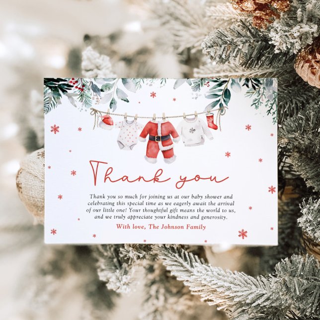 Weihnachtsdusche Santa Baby Danke Karte (Von Creator hochgeladen)