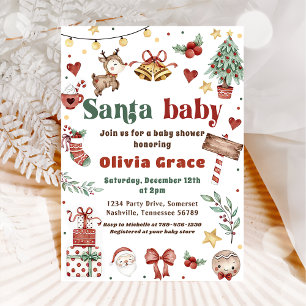 Weihnachtsdusche von Santa Baby Einladung