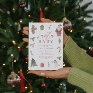 Weihnachtsdusche Watercolor Einladung