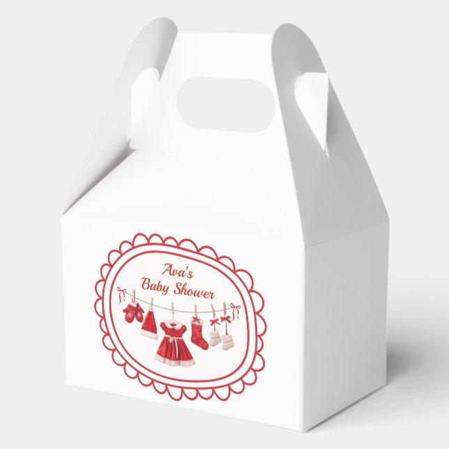 Weihnachtsdusche | Weihnachtskleidung rot/weiß Geschenkschachtel (Vorderseite)