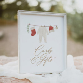 Weihnachtsduschkarten und Geschenke Poster