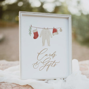 Weihnachtsduschkarten und Geschenke Poster