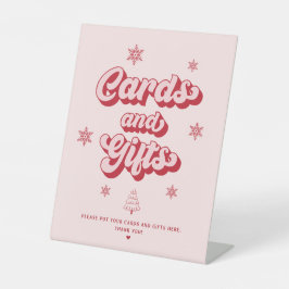 Weihnachtsduschkarten und Geschenke Sockelschild