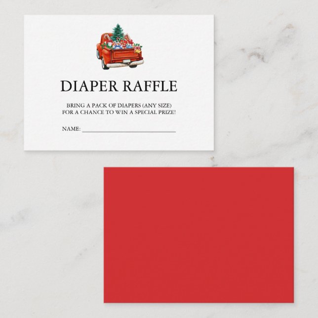 Weihnachtsduschmaschine Windeln Weihnachtsfeier Begleitkarte (Vorne/Hinten)