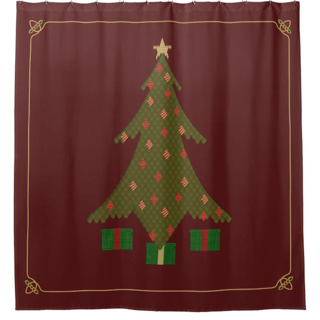 Weihnachtsduschvorhang Duschvorhang (Vorderseite)