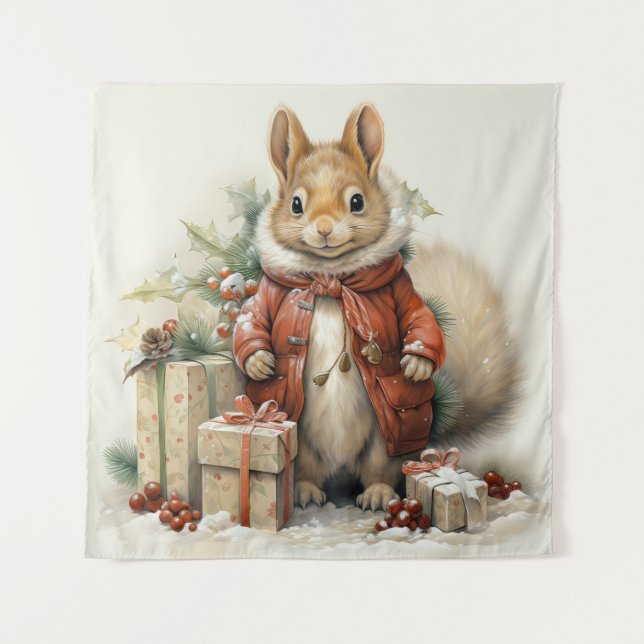 Weihnachtseichenband Wandteppich (Vorderseite)
