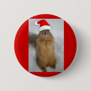 Weihnachtseichhörnchen Button